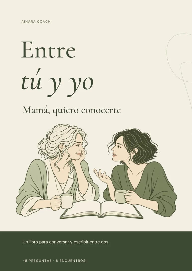 Entre tú y yo · Mamá, quiero conocerte. Portada ilustrada de Ainara Coach.
