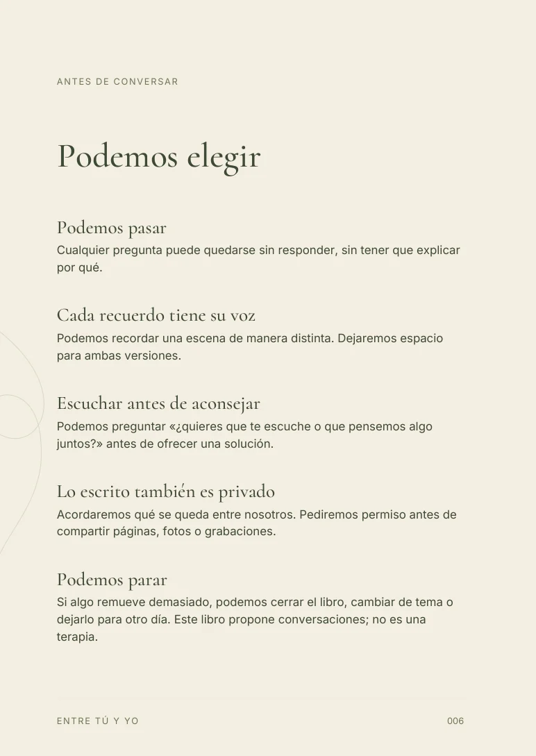 Acuerdos para conversar y cuidar lo que compartimos
